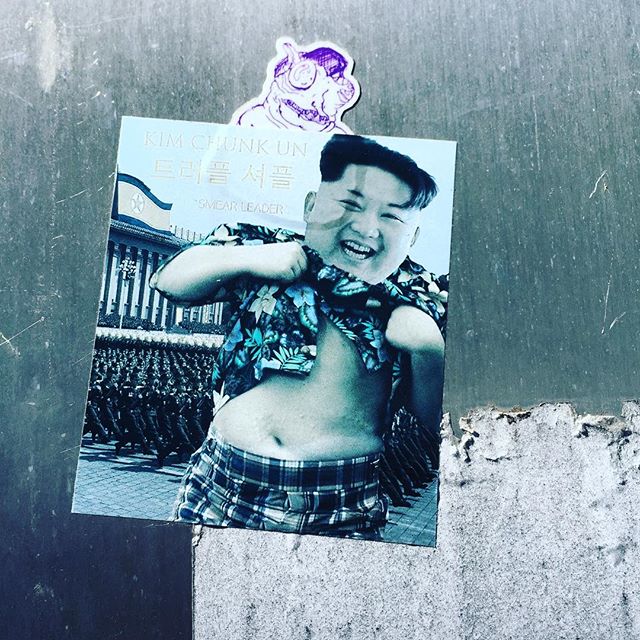 Hey Kim. #slaptag #slaptags #stickerporn #dcstickers #dc #streetart #urbanart #graffitiart #graffiti #northkorea
