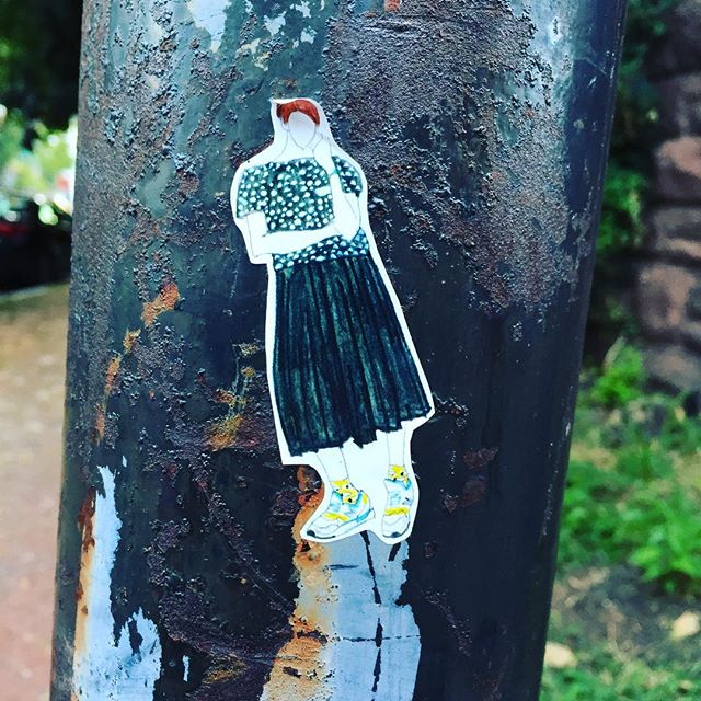 urbanart #stickerporn #dcstickers #slaptag #slaptags #streetart #art #woman #graffitiart #grafitti #pondering