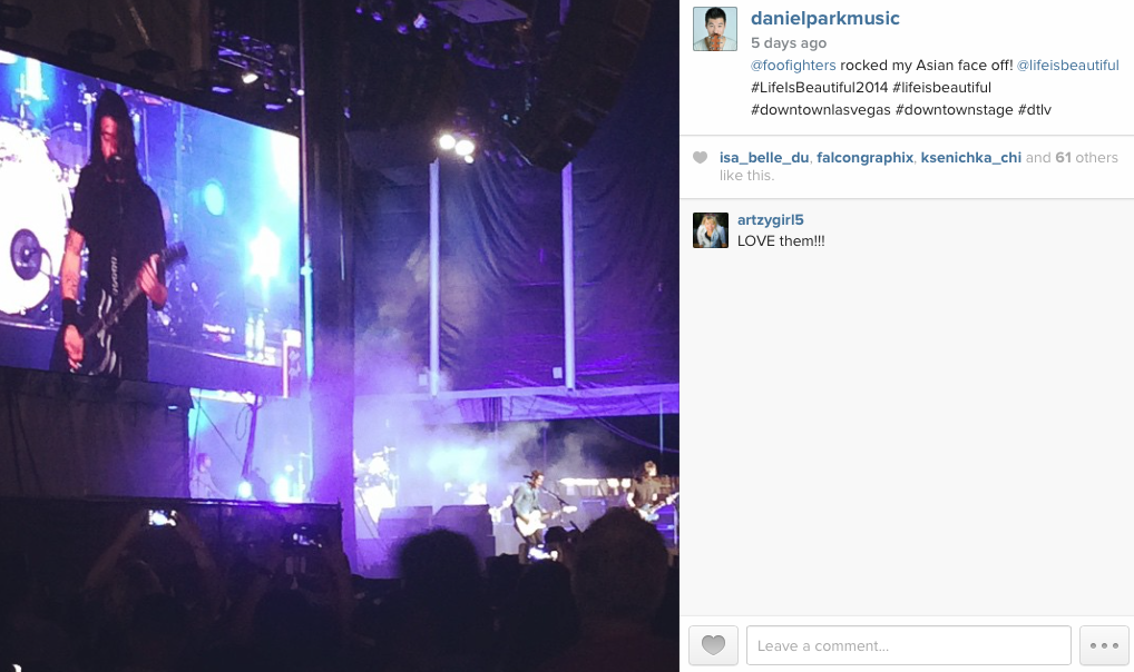 The Foo Fighters at Life is Beautiful Festival 2014