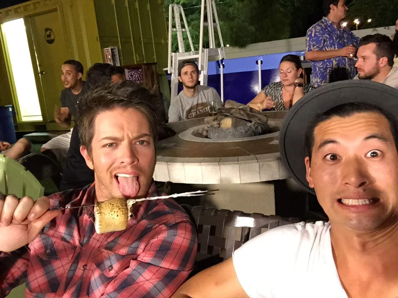 JD Scott and I getting some roasted marshmallows