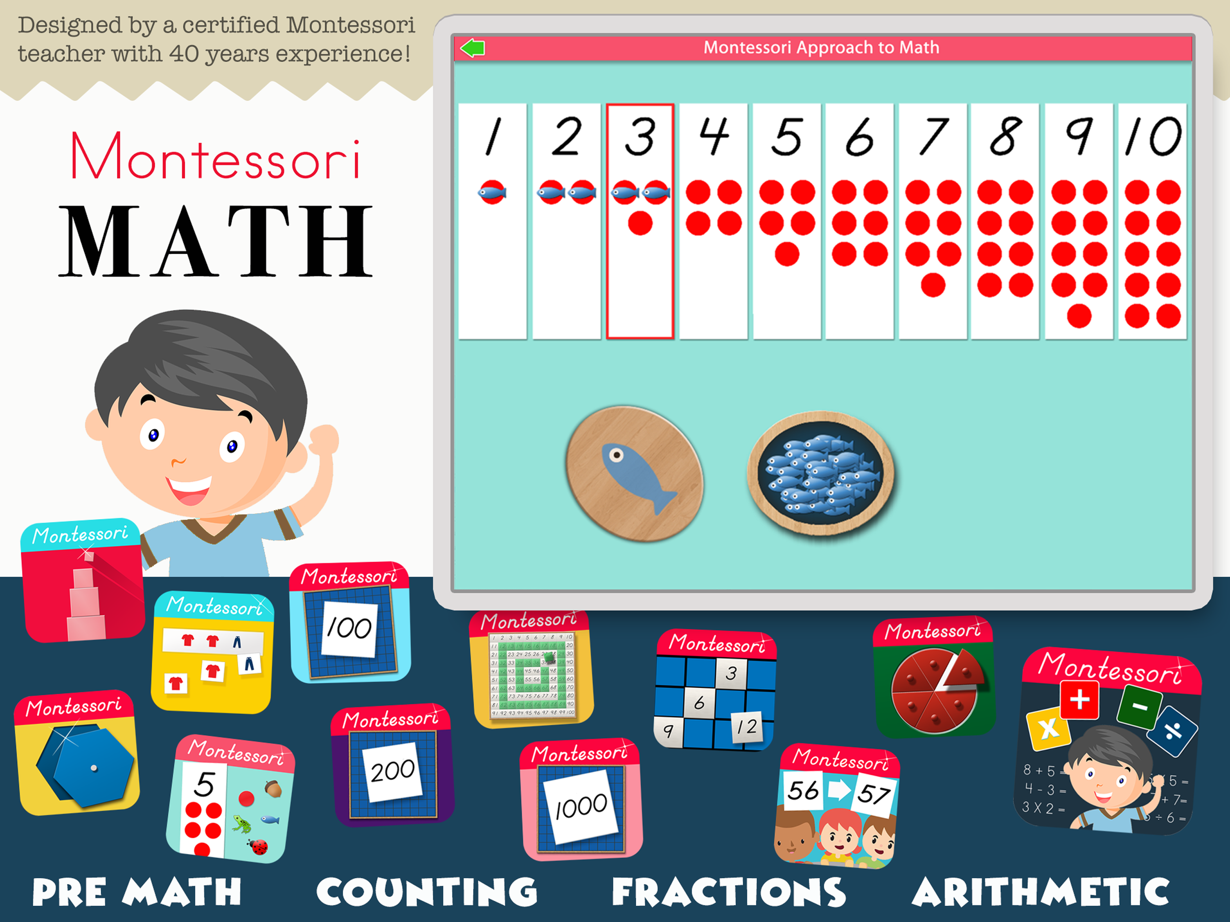 MAOJIE 1 Regla de descomposición Digital Montessori Mathematics 