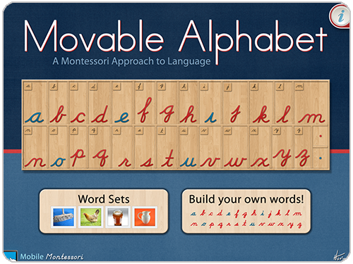 Cursive Movable Alphabet