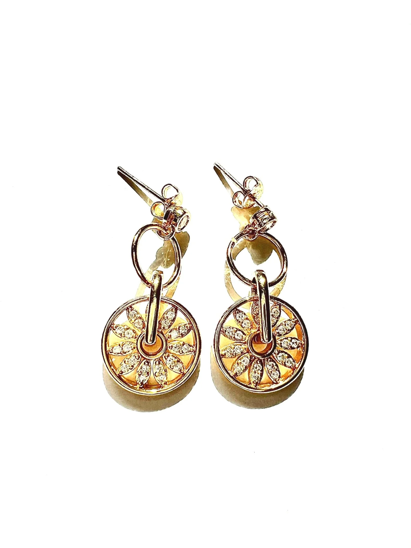 Floral Wheel Earrings