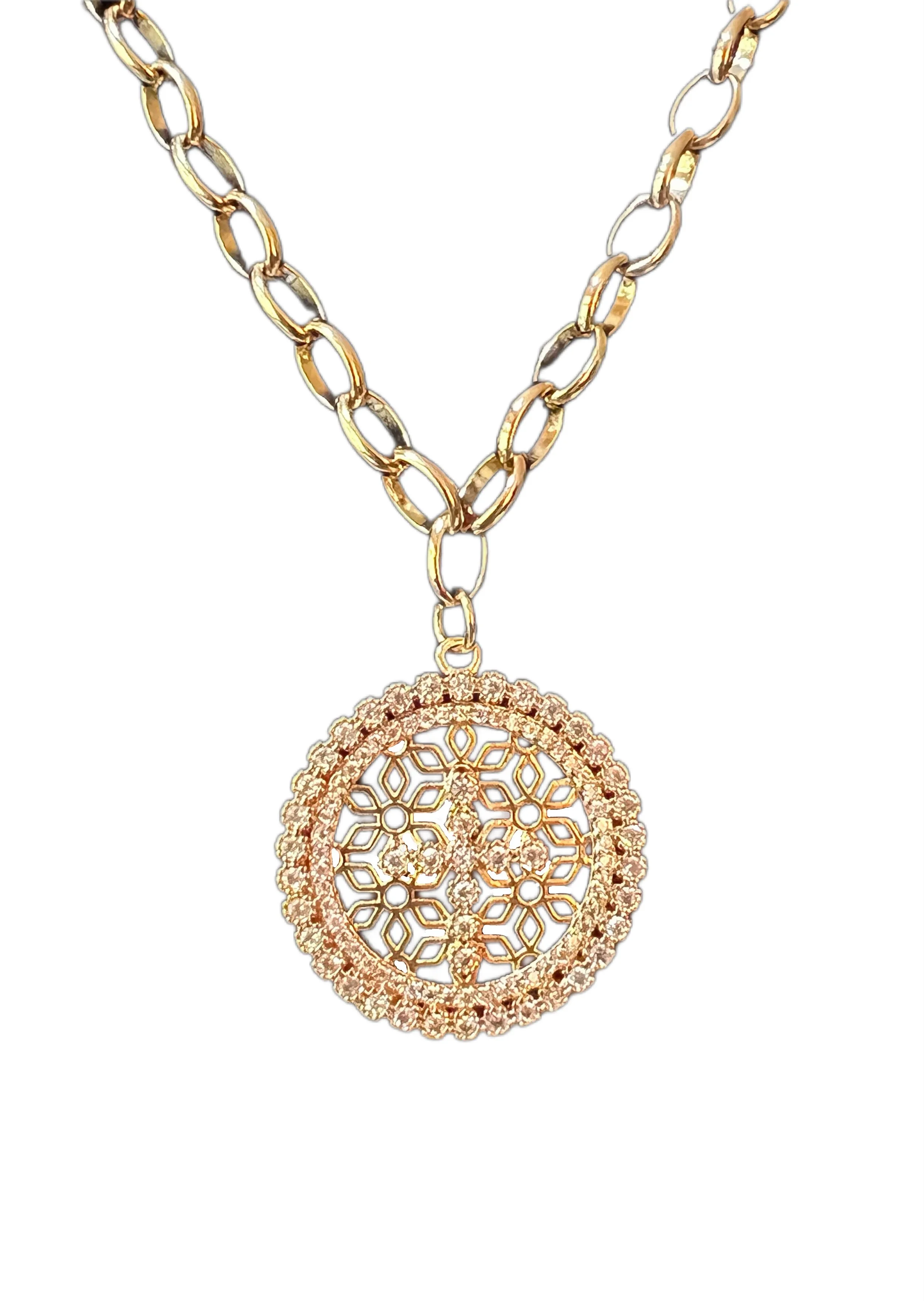 Dentelle Fleurie  Cross Necklace