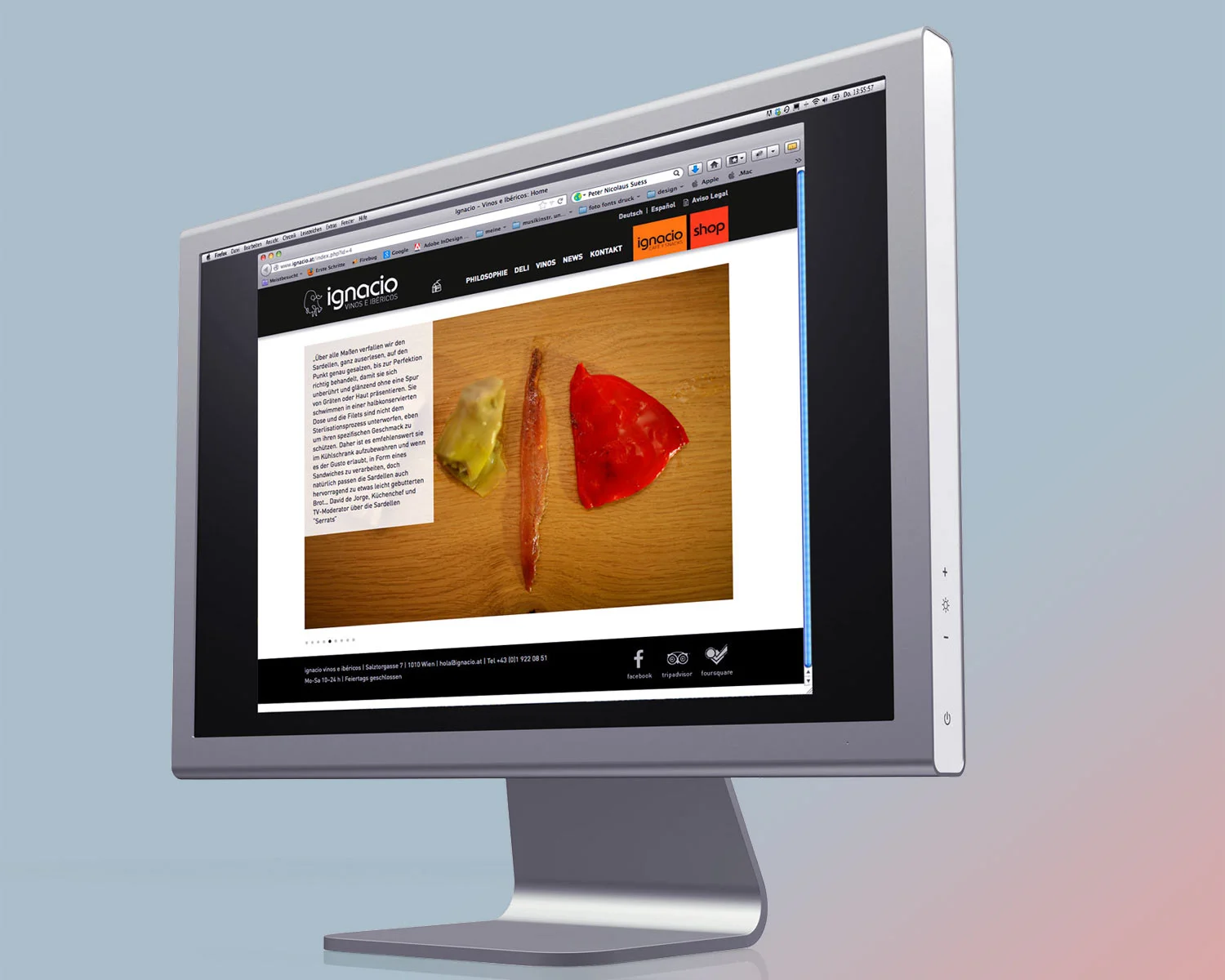 Webdesign for Ignacio Vinos e Ibéricos