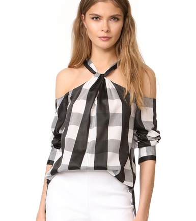 gingham halter top