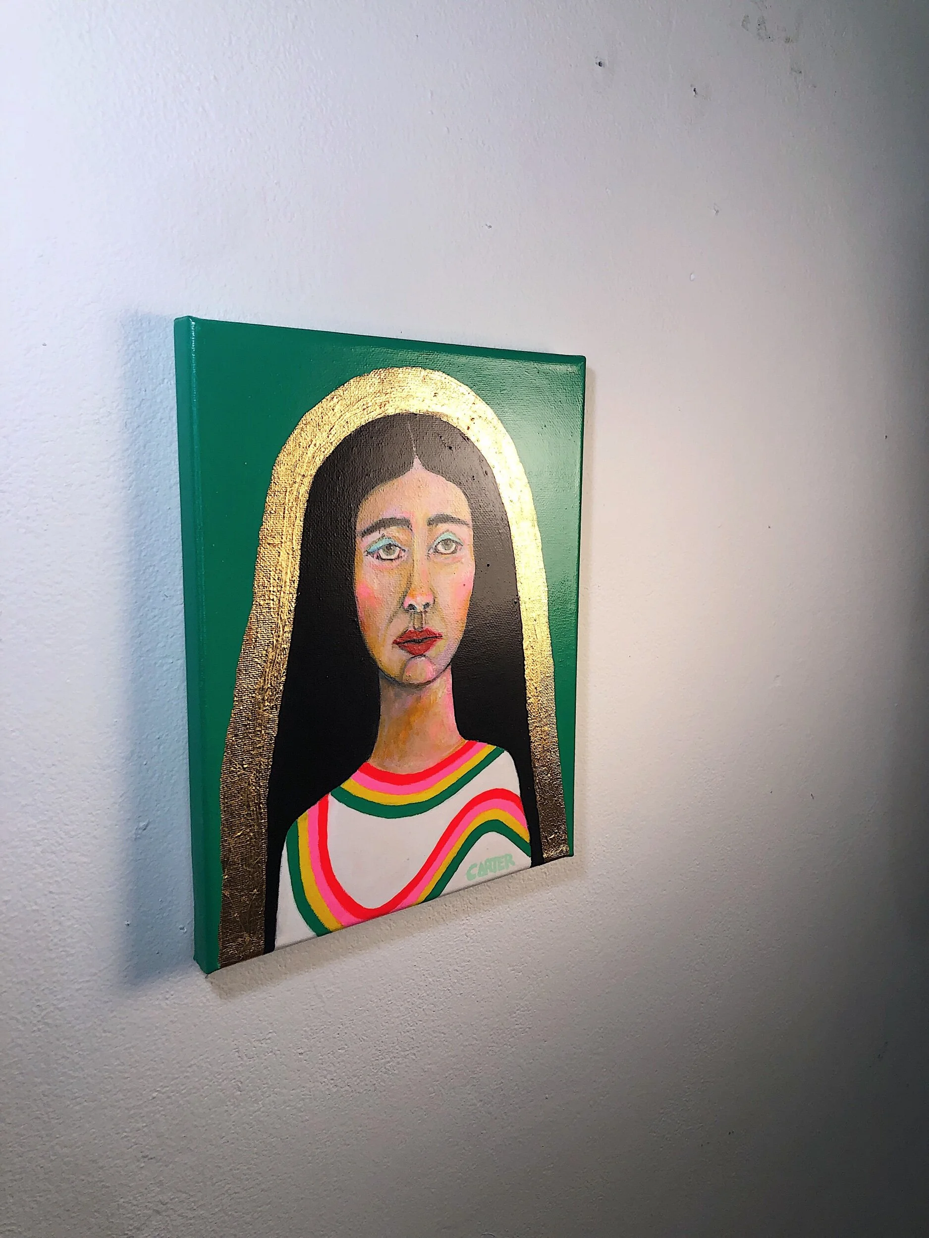 kelsea carter, california artist, spiritual art, holy painting, iconography, icon painting, sacred painting, spiritual wall art, shrine art