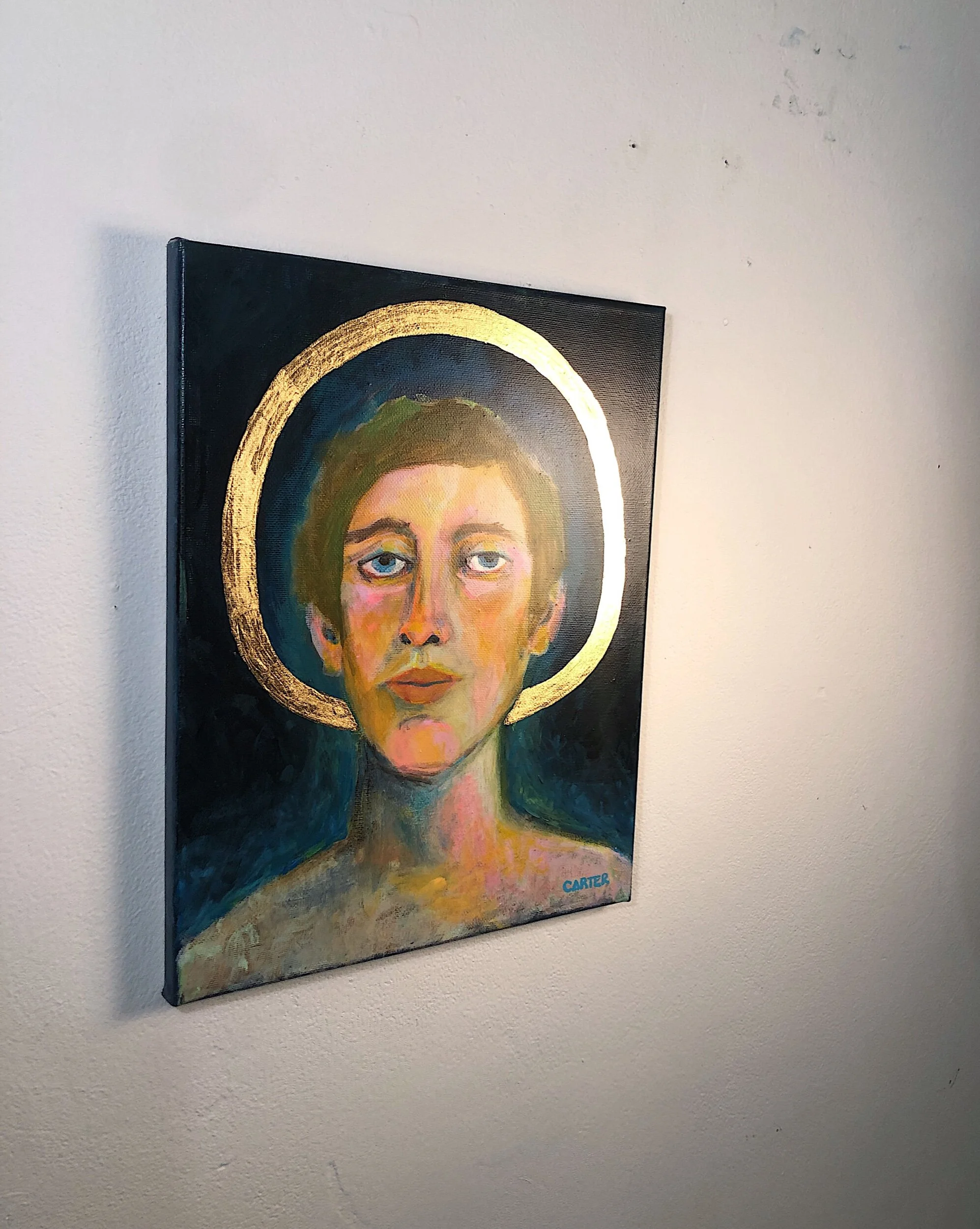 kelsea carter, california artist, spiritual art, holy painting, iconography, icon painting, sacred painting, spiritual wall art, shrine art