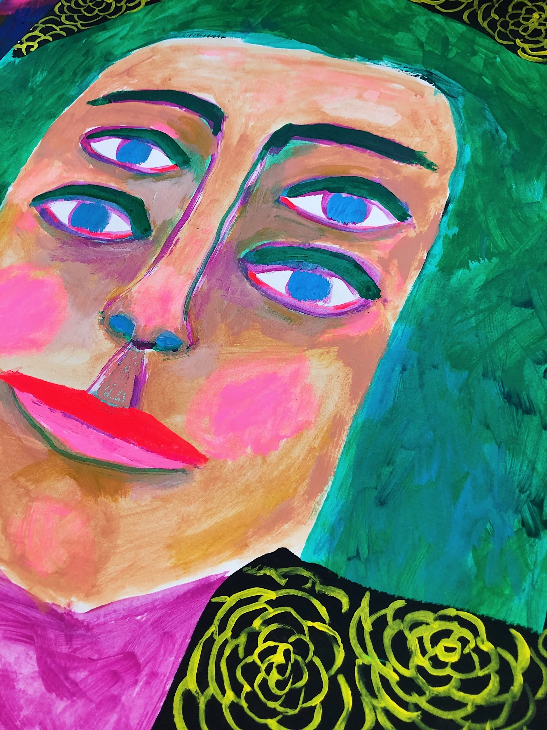 colorful painting, poster painting, artist original painting, los angeles artist, california artist, new york loft