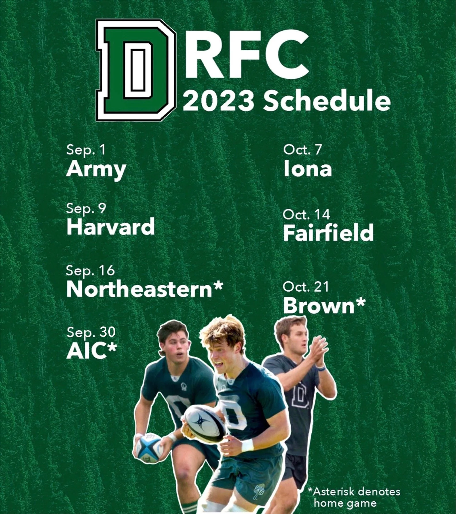 Dartmouth Men's Rugby Schedule Fall 2023 — Dartmouth Rugby Football Club