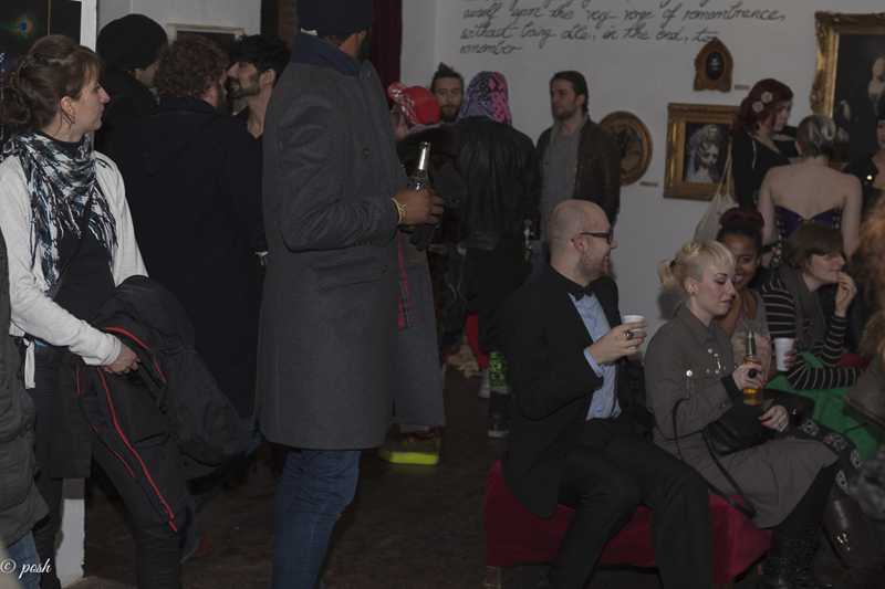 Opening night in Berlin for the Poe group art show