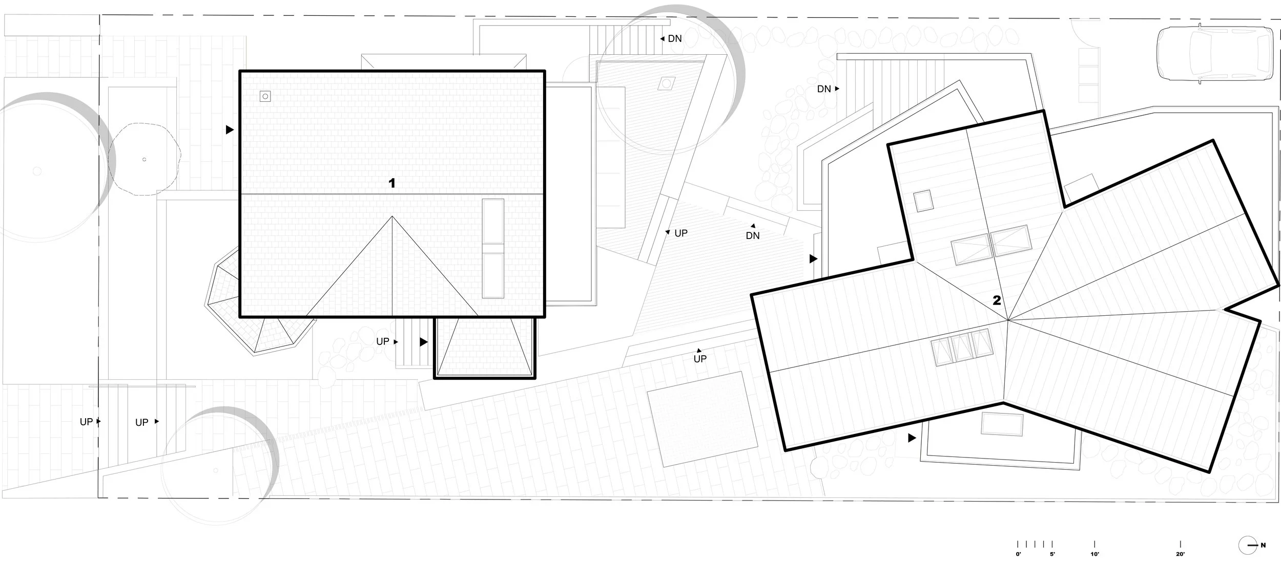 Site Plan 1 The Big House 2 The infill