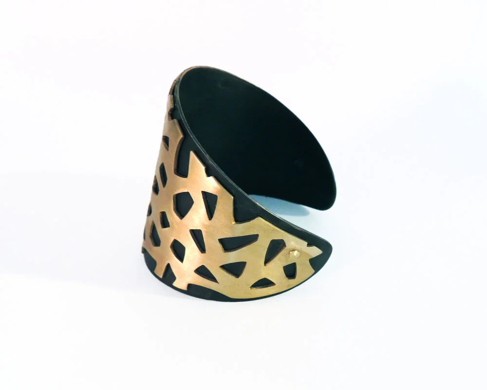  Cuff Bracelet  Brass and Patina  