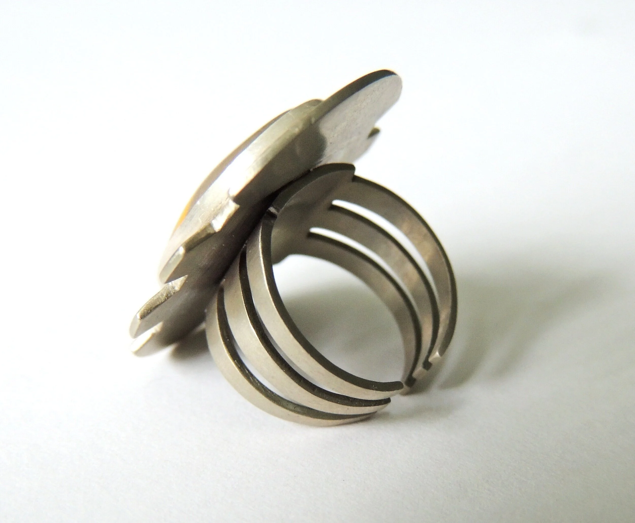  Bezel Ring  Nickel and Stone 