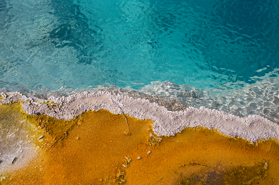 edge detail, Black Pool, Yellowstone, Wyoming