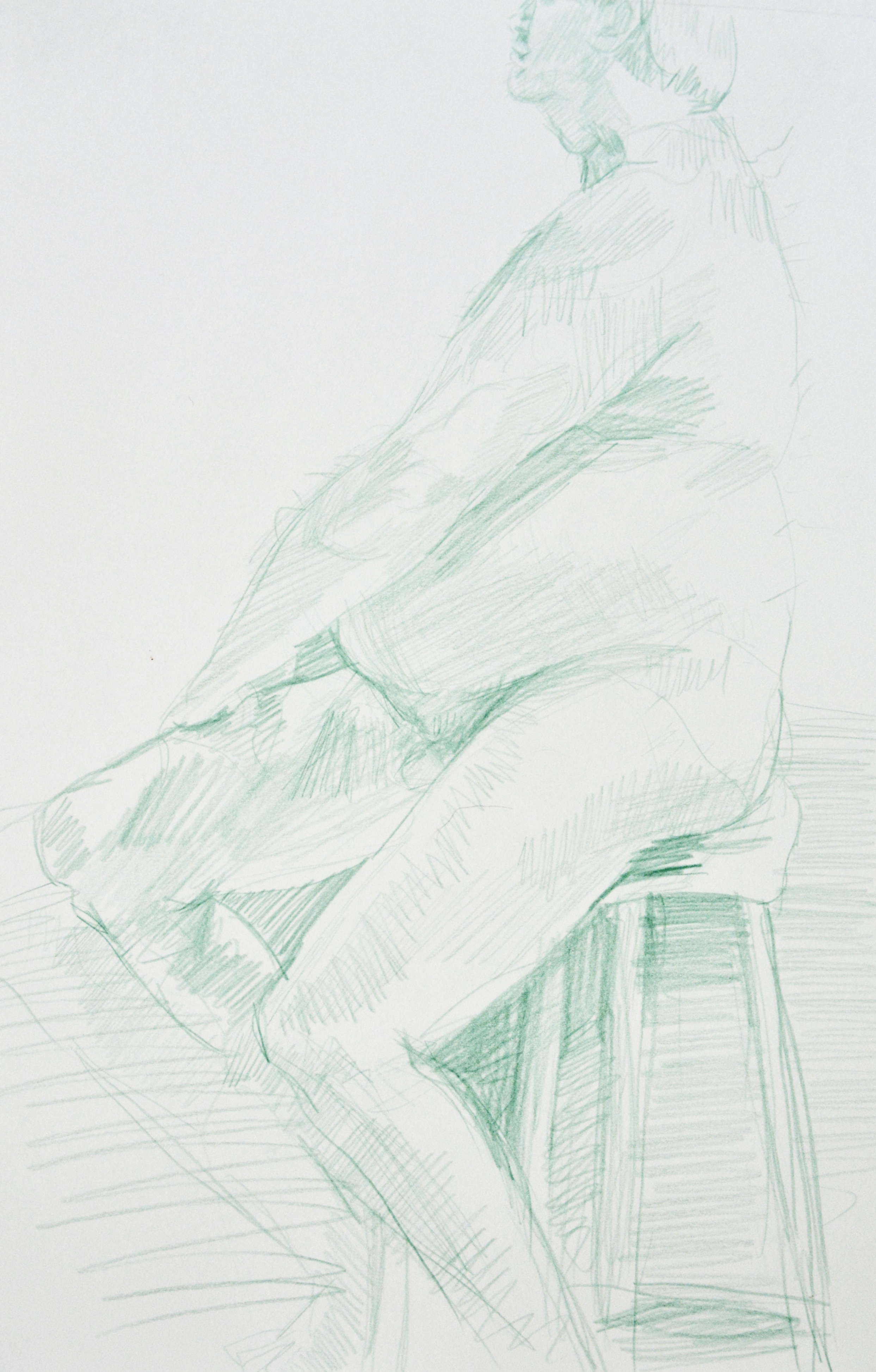 Figure Study, 2016 Colored pencil on paper
