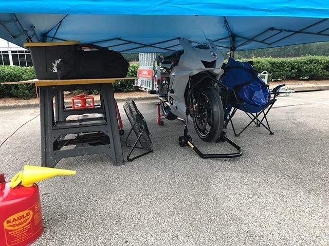 Locked and loaded! Ready to hit the track tomorrow. @sportbiketracktime @barbermotorpark
.
.
.
#yamaha #r6 #supersport #superbike #trackbike #tracklife #twowheels #barbermotorsportspark #stt #bikelife #trackday