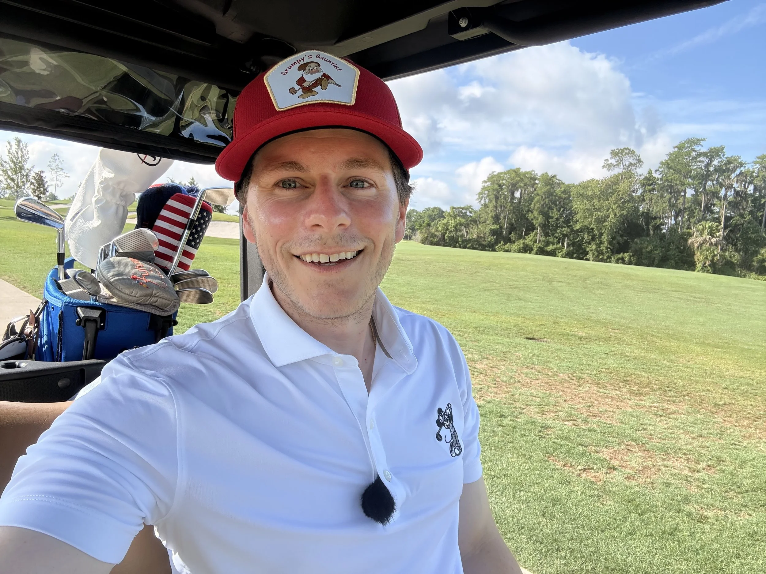 Johnny Michael From The Fringe Behind the scenes Grumpys Gauntlet Walt Disney World Golf_cart selfie sending back home.jpeg