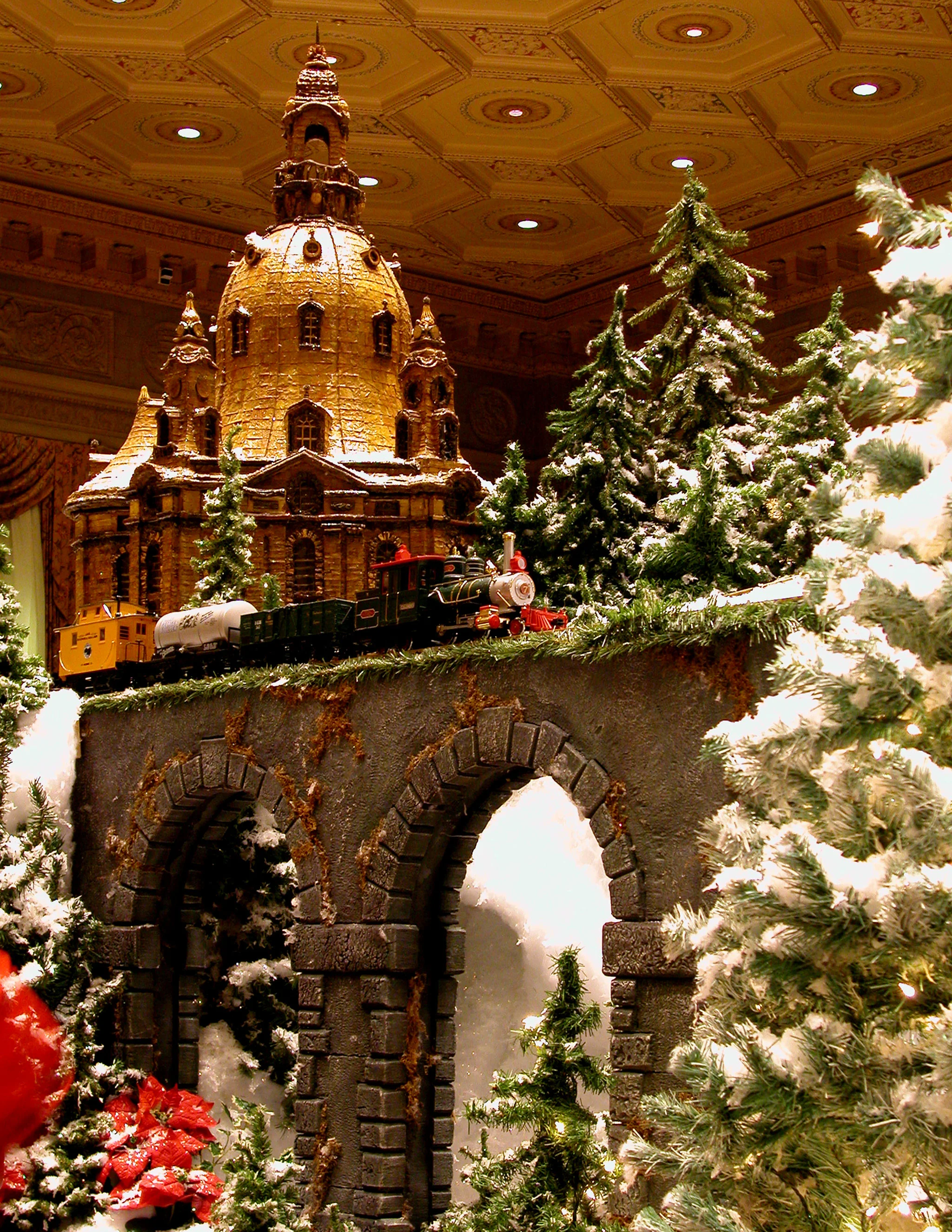 Holiday Garden Railway at Huntington National Bank in Downtown Columbus