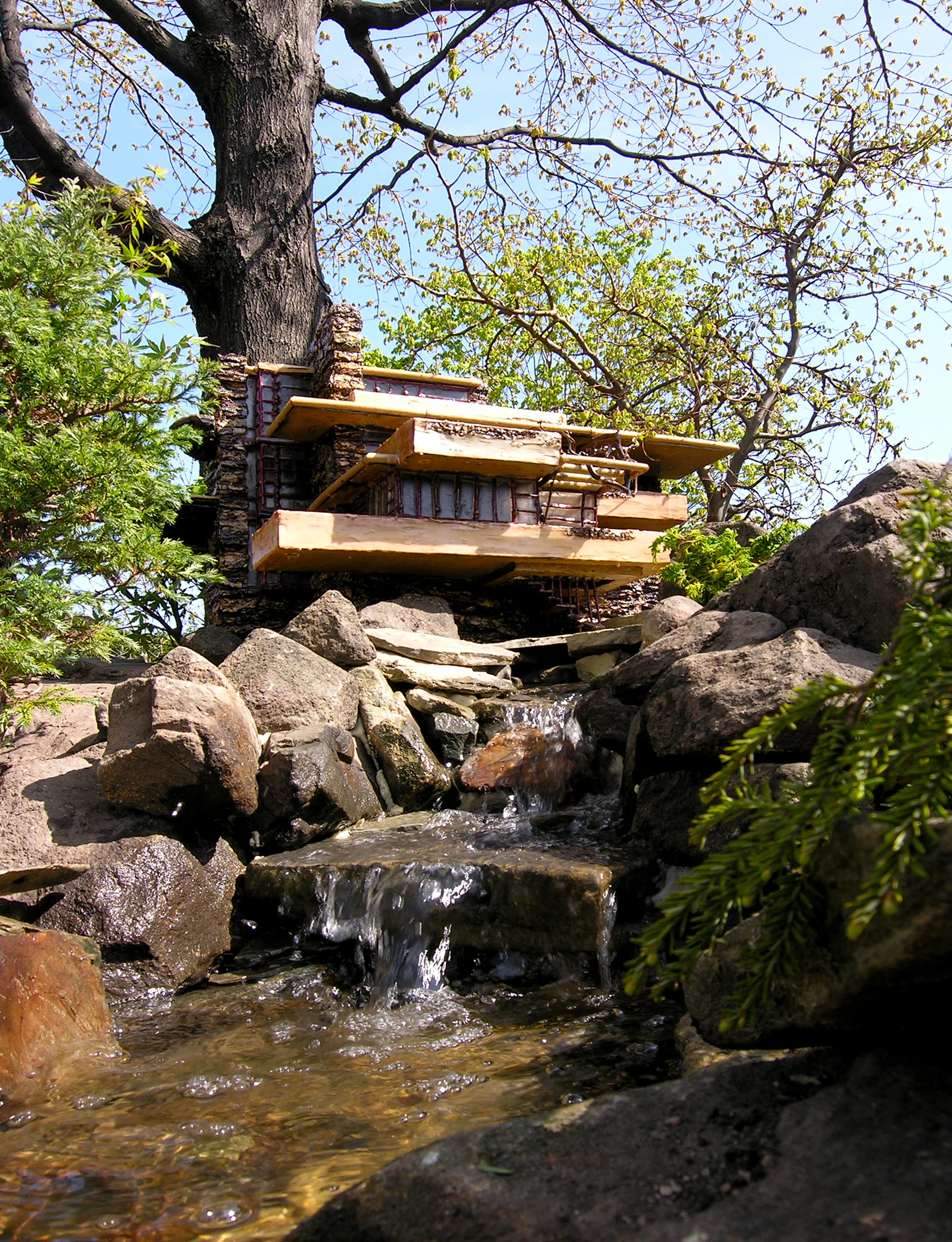 Frank Lloyd Wright's Fallingwater at Chicago Botanic Garden