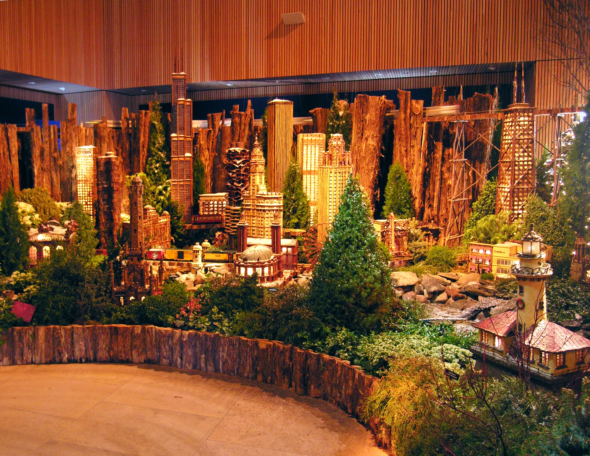 Chicago Skyline at Wonderland Express - Chicago Botanic Garden