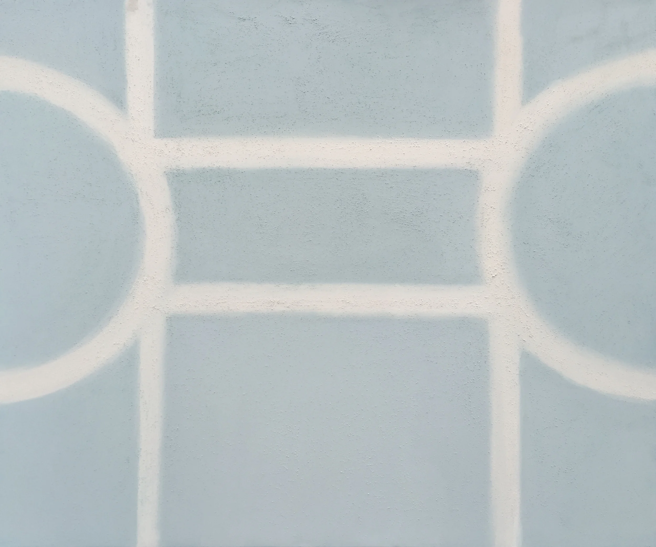 Unity:  Sky North of Grand Canal Docks, 2015, oil and marble dust on canvas, 40x47