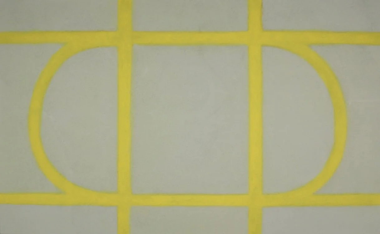 Inner Unity Network: Lemon Yellow, 2019, oil and sand on canvas, 30X48