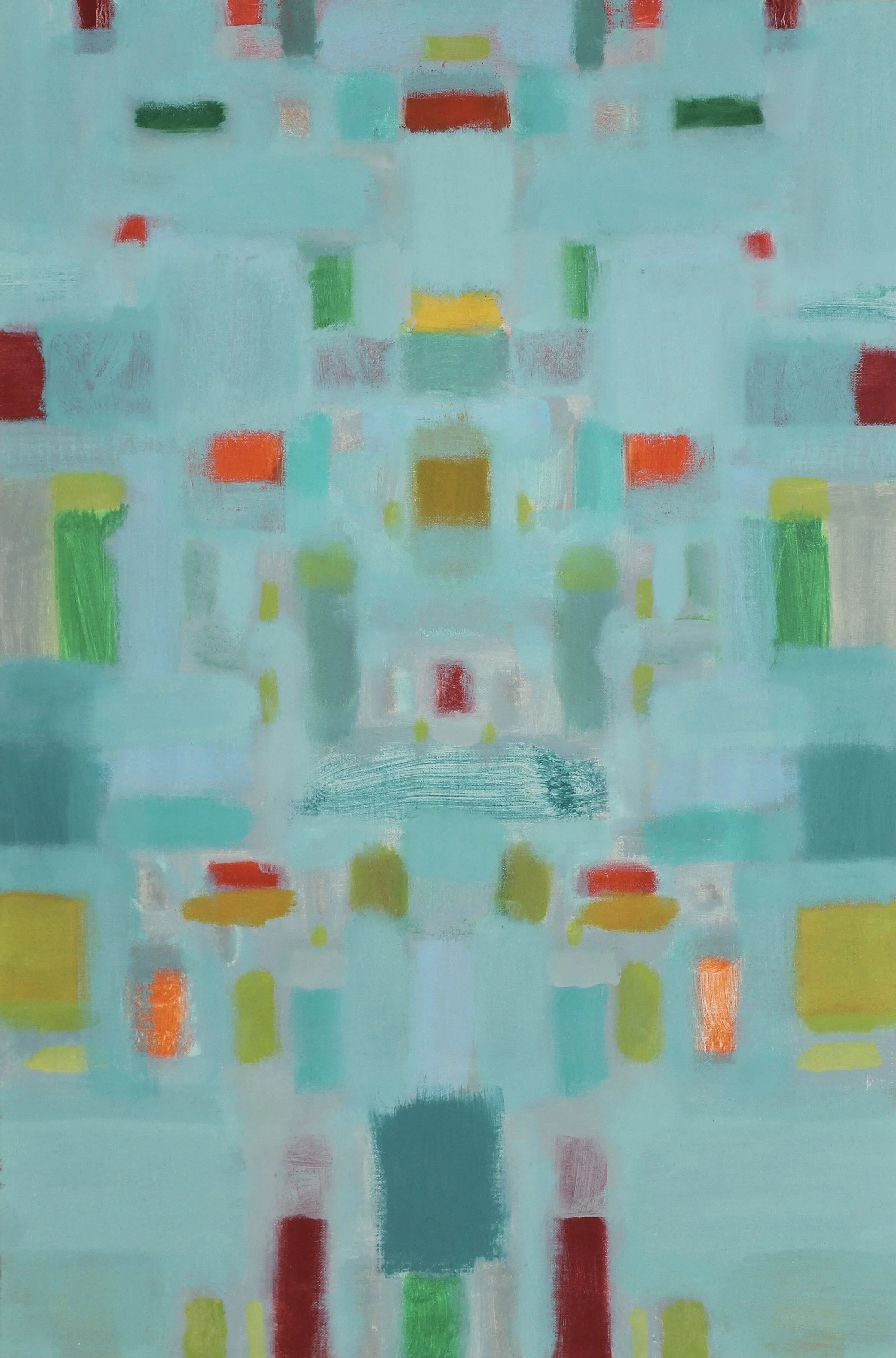 Unity Code: Turquoise Ocean, 2019, oil on canvas, 30X20