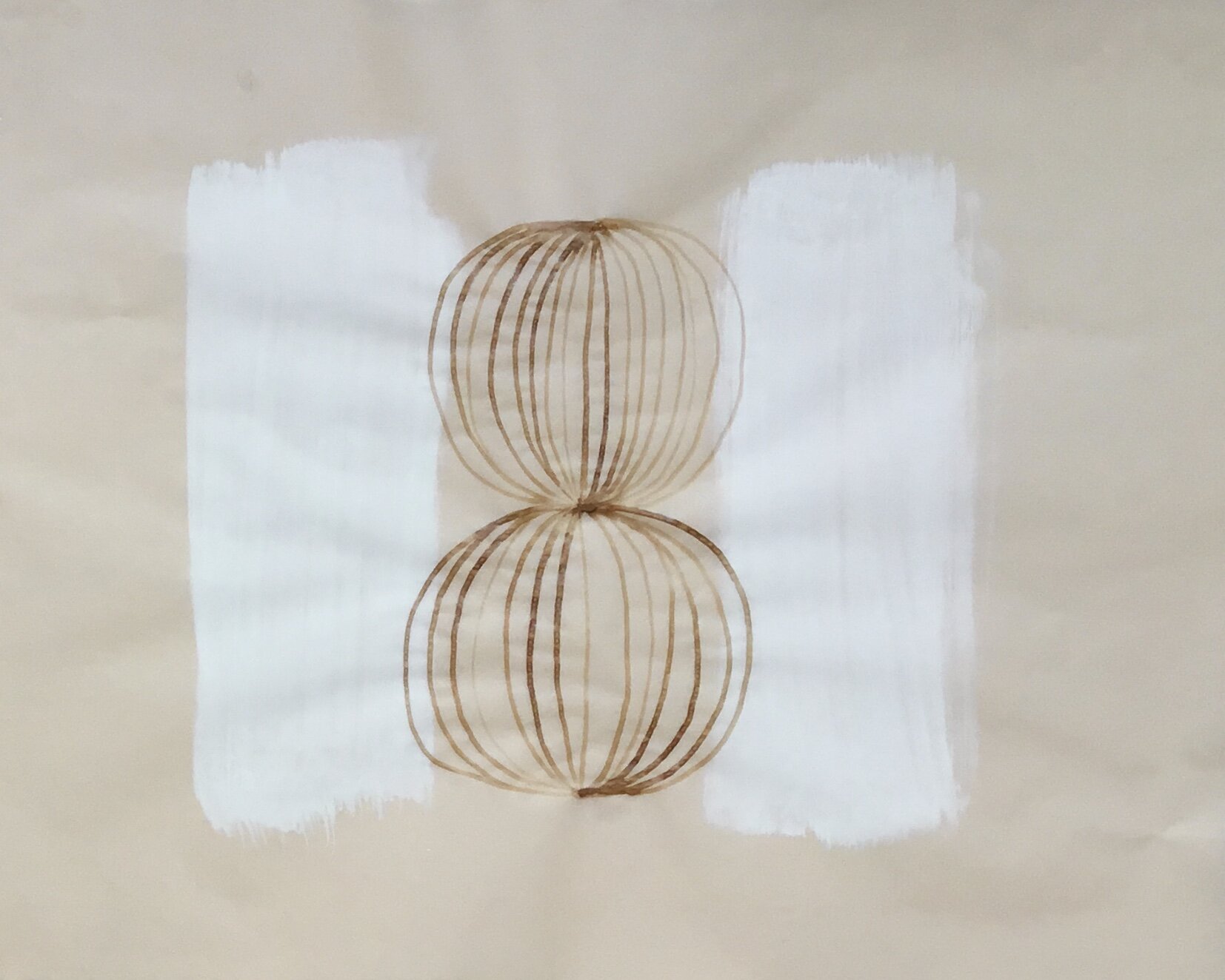 Mystery Gateway June, 2020, walnut ink and gouache on paper, 11x14