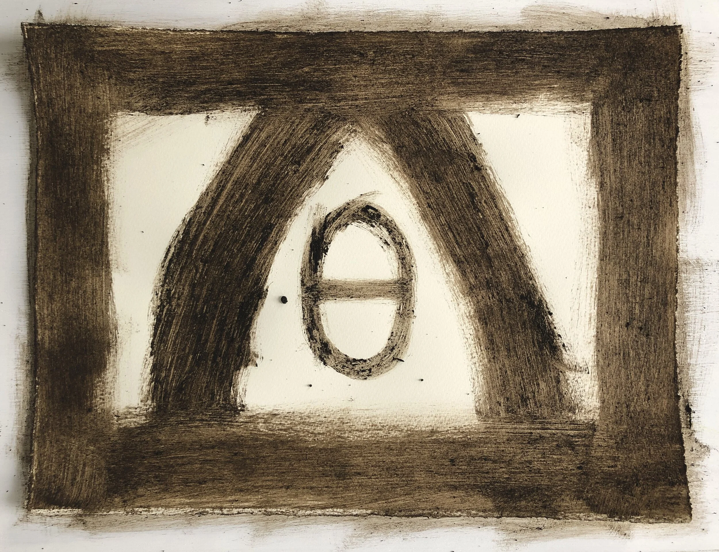 Underground Seed Unity, 2020, local earth pigment on paper, 11X15