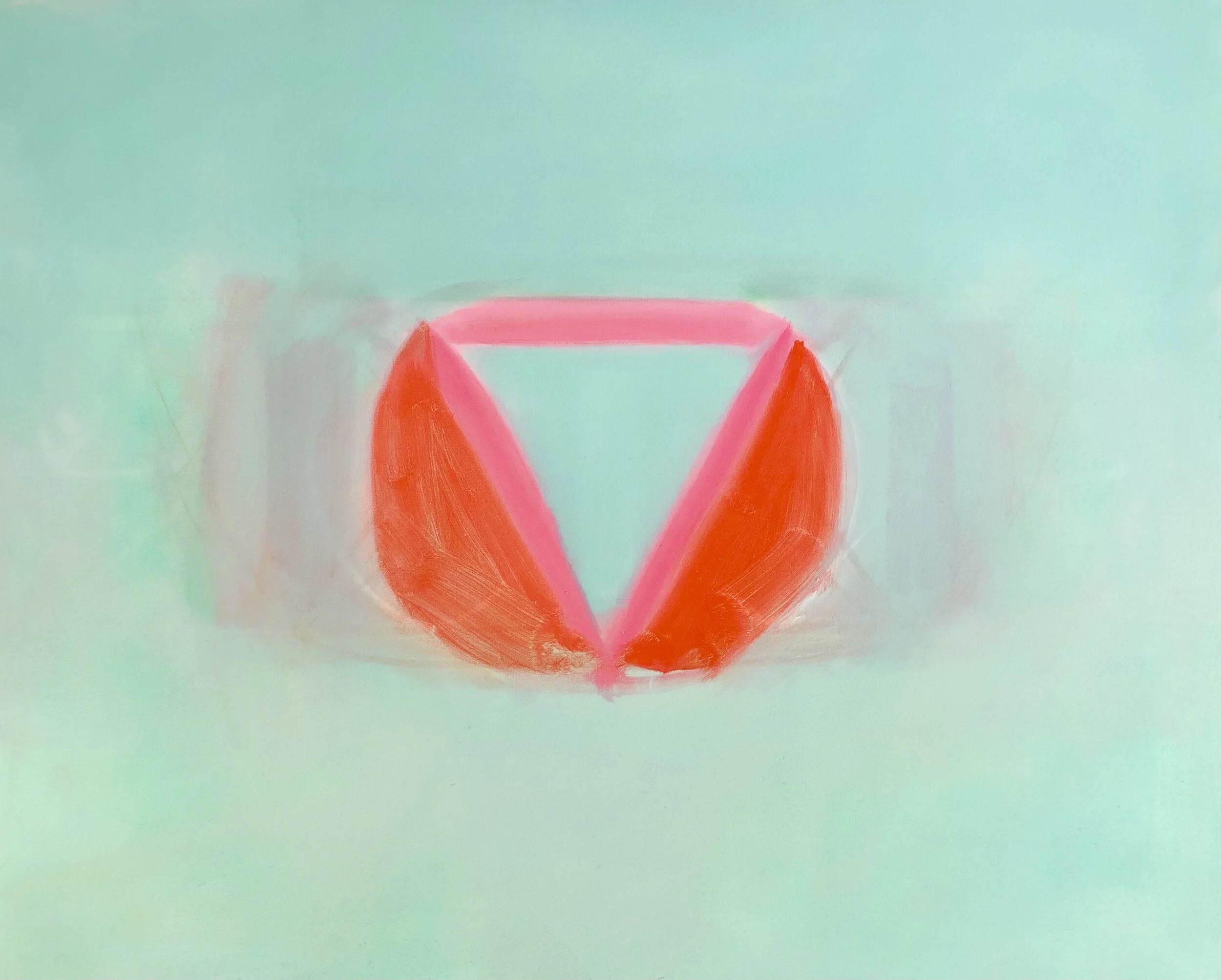 Seed: Red and Pink, 2021, oil on canvas, 42X52