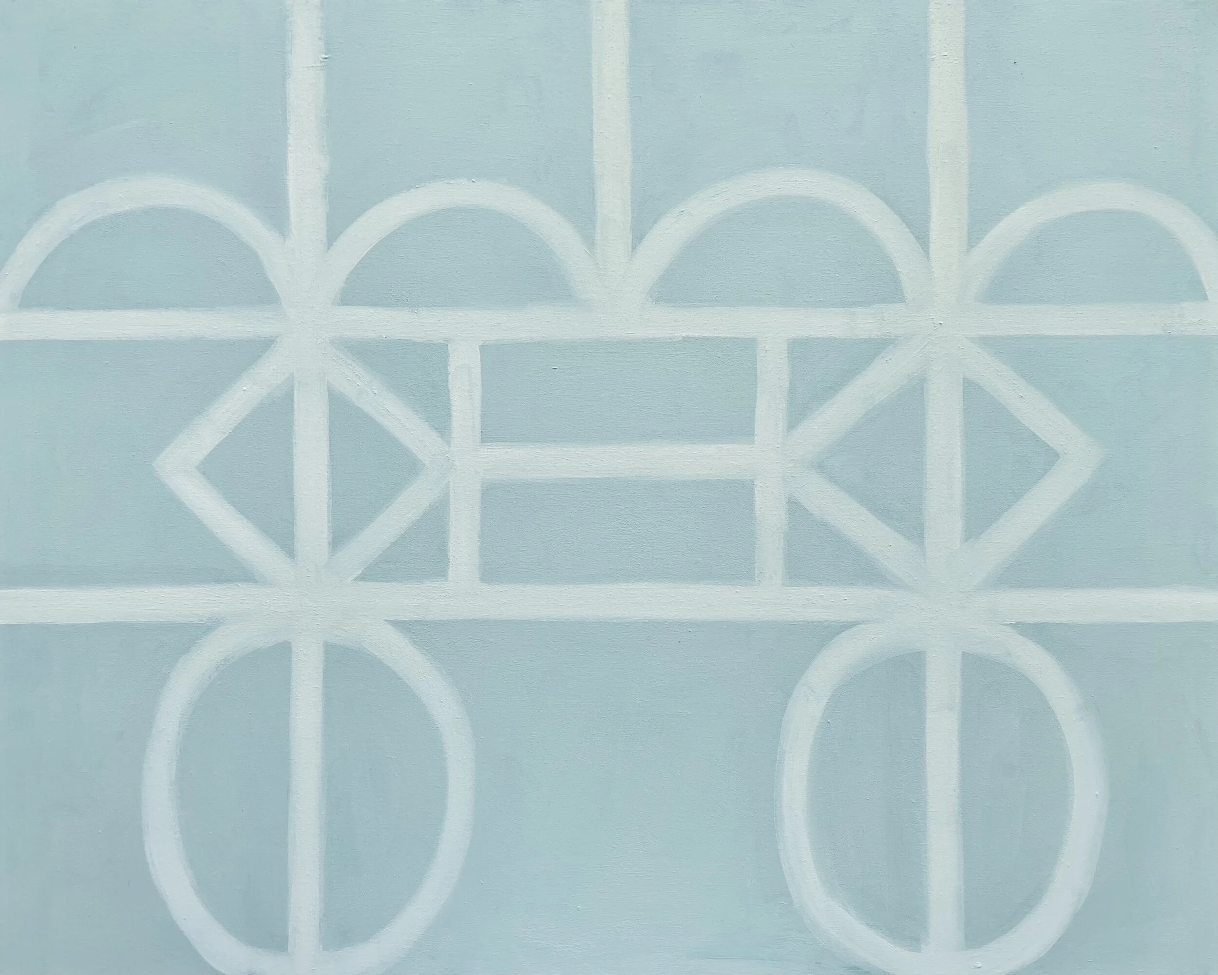 Unity Seed Garden, 2021, oil and marble dust on canvas, 32X40