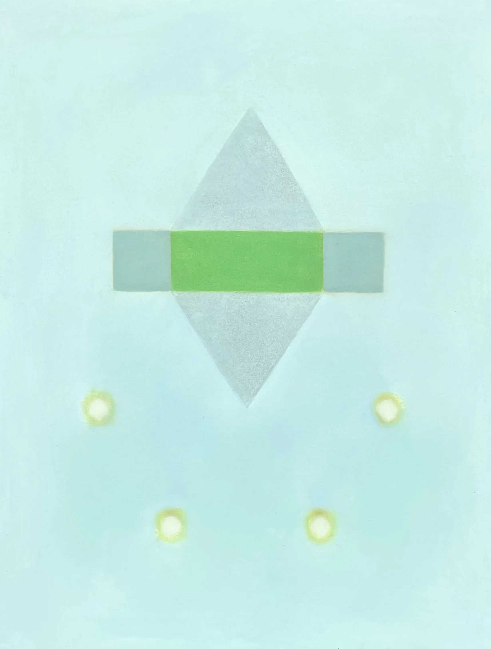 Mystery Signals: Aquamarine Arrival, 2022, oil on canvas, 42X32