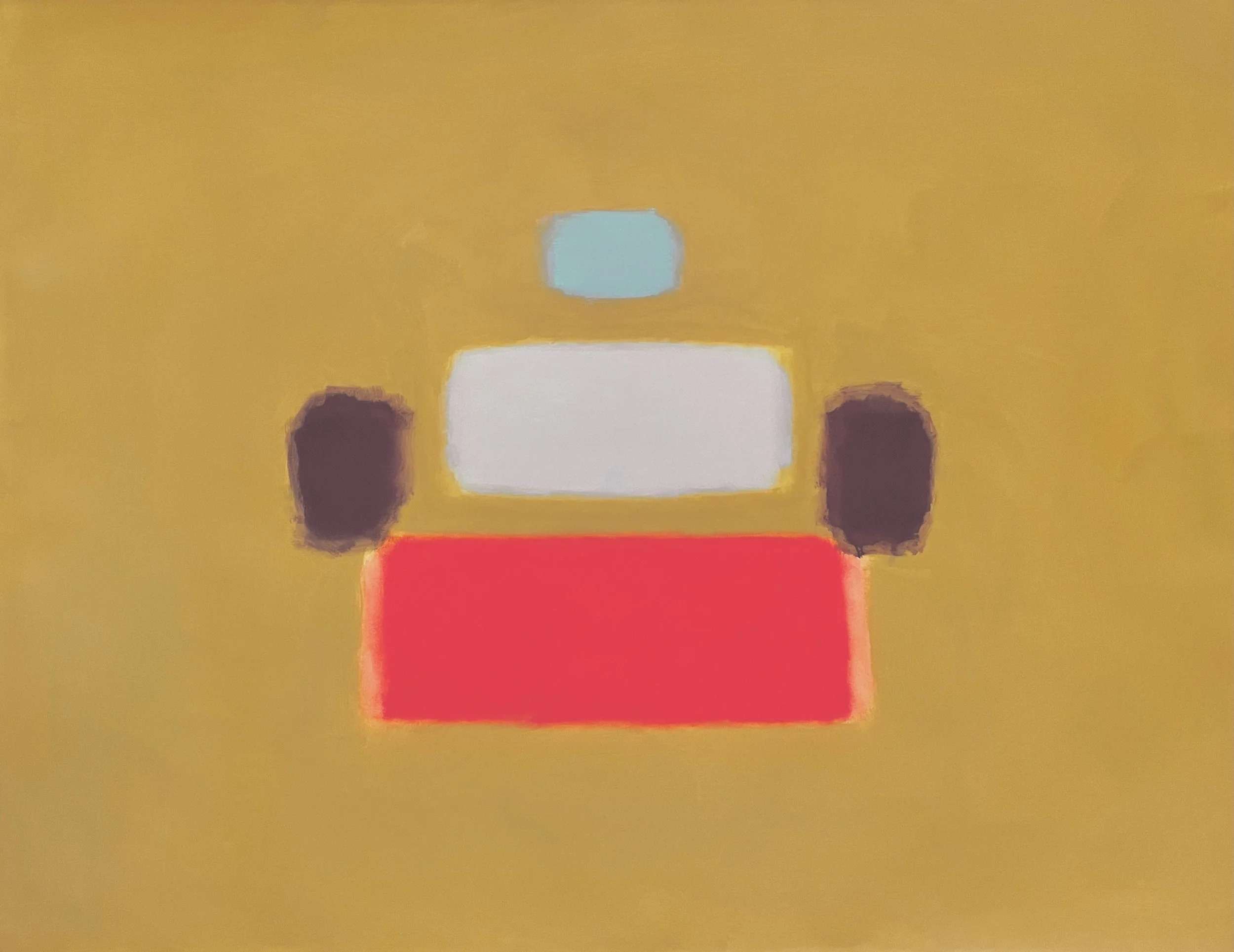 Yellow Ochre Monument, 2026, oil on Arches paper, 40X51