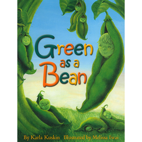 Green as a Bean "Kuskin's 1960 text, Square as a House , gets a new title and, thanks to Iwai's ( B Is for Bulldozer ) velvety, fanciful pictures, a new lease on life. With a bespectacled, wide-eyed boy serving as a pretend tour guide, the book unfolds in a series of rhyming "What if" musings." (From a Publisher's Weekly starred review) “Kuskin offers more winning poetry in this cheerful picture book that is sure to inspire loud crowd participation. The rhyming text is a game of hypothetical questions: "If you could be soft / would you be the snow / or twenty-five pillows / or breezes that blow / the blossoms that fall from / the sassafras tree? / Tell me, sweet soft one, / what would you be?" More questions follow, each representing a different quality--loud, fierce, small, green, blue, bright, and so on. Lines in expertly modulated rhyme and meter encourage children to imagine themselves as everything from a tiny "mouse's house's front door key" to the whole of the sky, and the parade of images, both profound and silly, are nicely extended in Iwai's bright, fanciful acrylic paintings. As in so much of Kuskin's work, the enjoyable, even hypnotic sounds and the meaning of the words reinforce each other beautifully; "If you could be loud," for example, is followed by forceful lines that demand a strong, assertive voice: "thunder at night," the "howl of a hound," "the pound of the sea." Sure to be a read-aloud favorite, this will also be an excellent choice for elementary poetry units; it may well inspire students to write their own verses about infinite possibilities.” Gillian Engberg Copyright © American Library Association. All rights reserved (From a Booklist starred review)