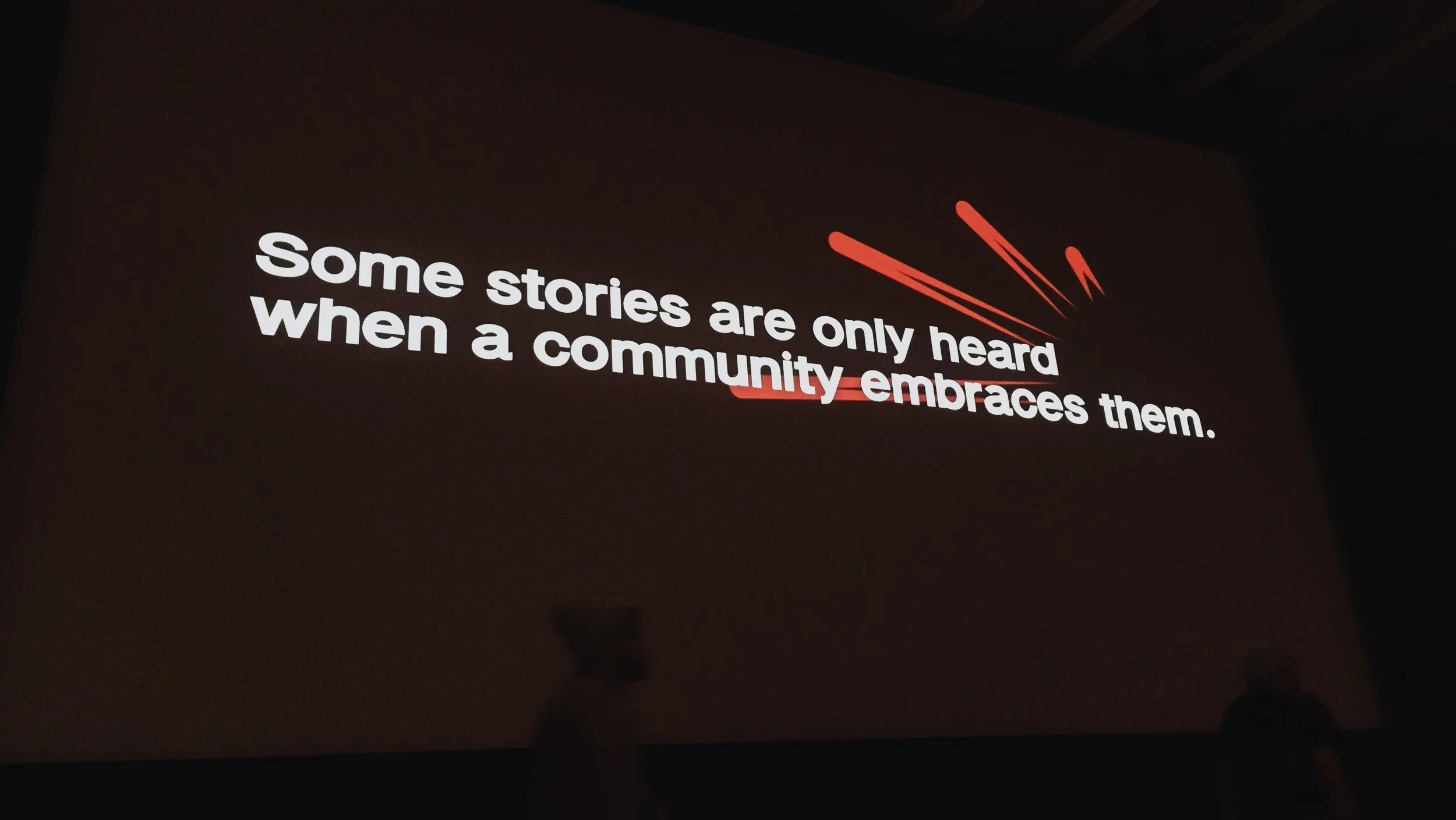 This is our way of Embracing a Community and their Story.
