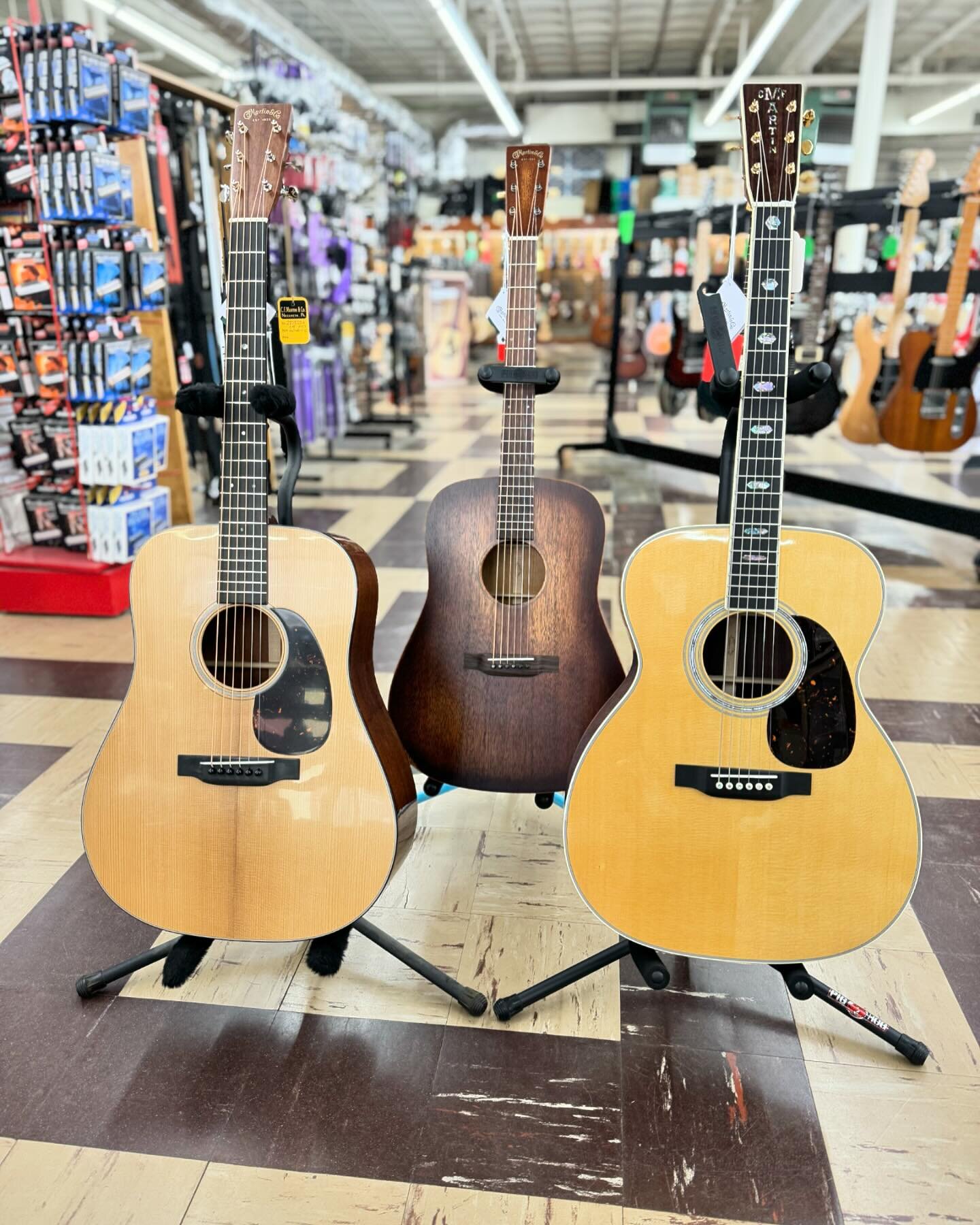New @martinguitar in stock!  Just arrived is a D-15m streetmaster, J-40, and the 1937 D-18 authentic.  The authentic will not last long we promise.  Call for pricing or better yet come on by and check them out for yourself.  #martinguitars #authentic