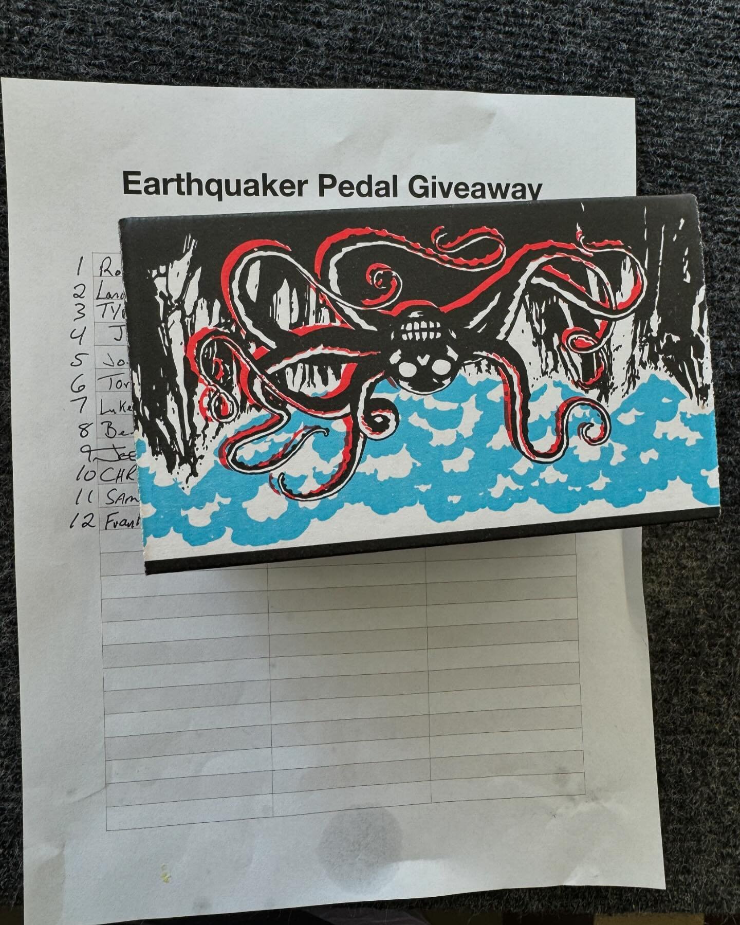 We will be drawing for the @earthquakerdev special cranker today around 2pm!  Only 12 names on the list so one of yall is going to have a great chance of winning this pedal.  Tune back in around 2pm today.  We will contact the winner after the drawin