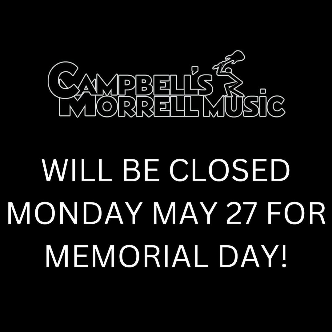 Yes we will be closed Monday in honor of Memorial Day!  We will resume our normal hours on Tuesday.  Thanks to everyone in our community for their continued support of our shop. #shoplocal #localbusiness #localmusicstore #downtownjc #downtownjohnsonc