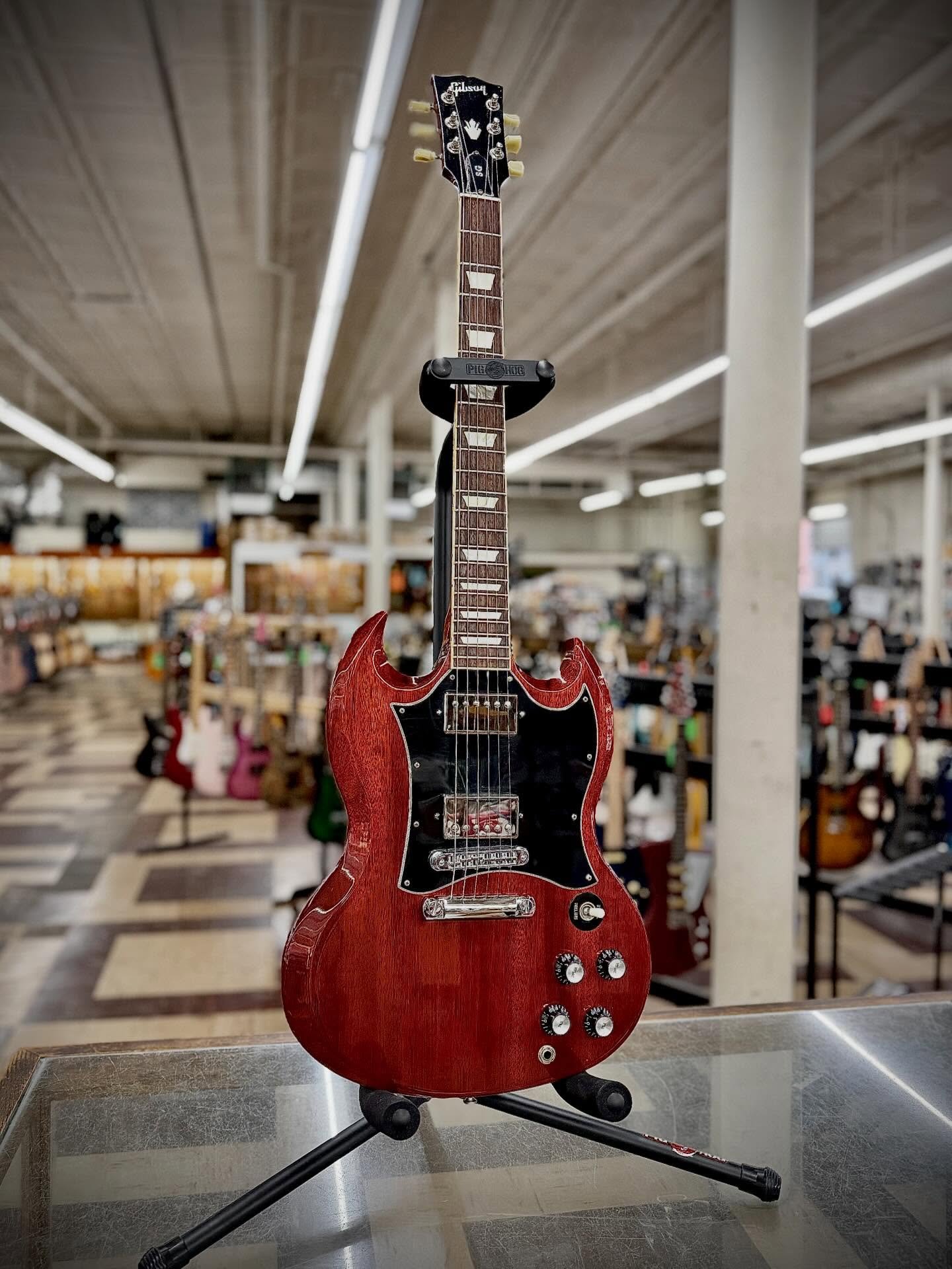 For your consideration, we have a freshly curated 2006 Gibson SG Standard in heritage cherry. #gibsonguitars #acdc #rocknroll #letsgo #doritos