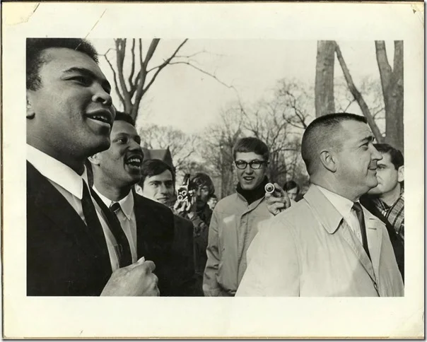 Muhammad Ali and Paul Williams, Class of 1968, at Princeton University in 1967.