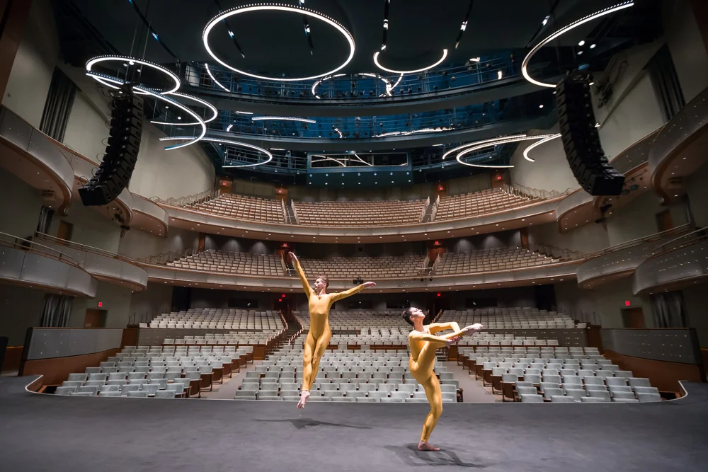 Photo: Bill Adams // Dancers: Benton Happel and Lauren Vasilakos, University of Iowa Undergraduates // Venue: Hancher Auditorium