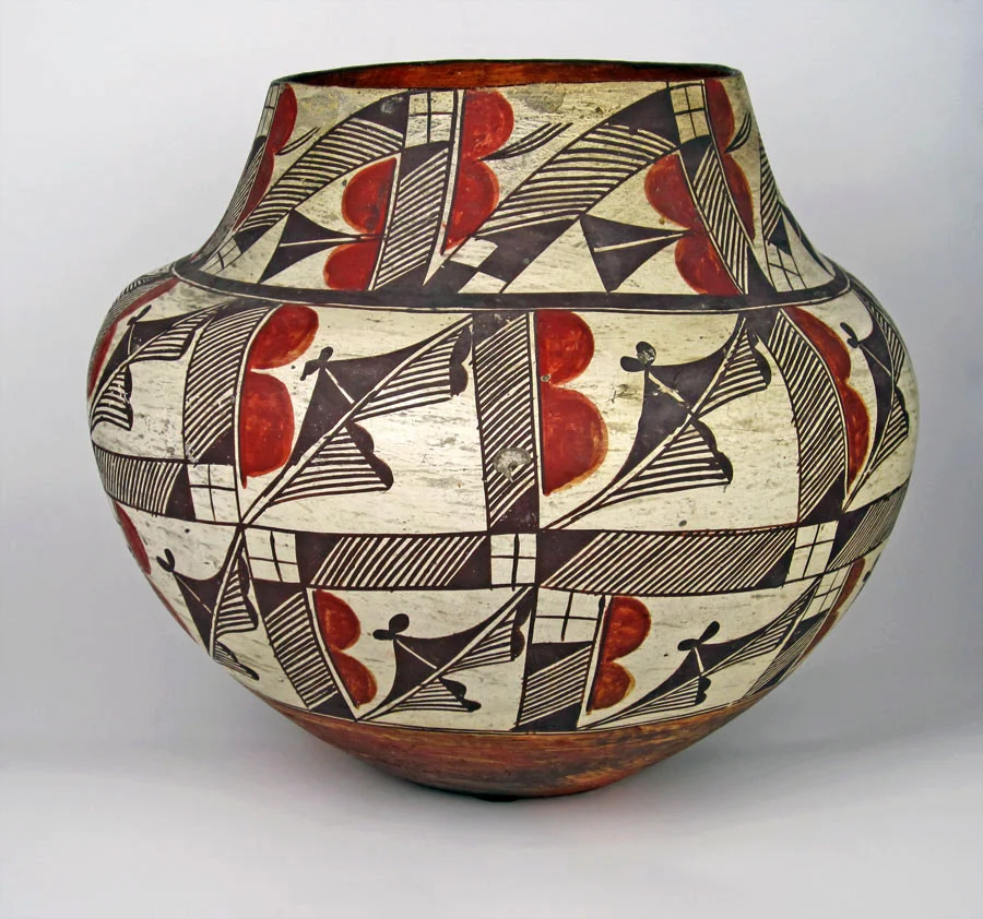 Acoma/Laguna large polychrome jar