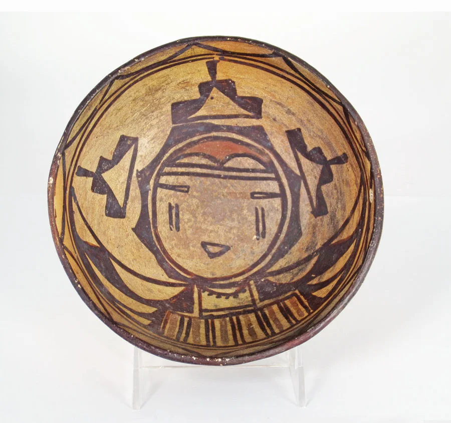 Hopi Polacca bowl with katsina image