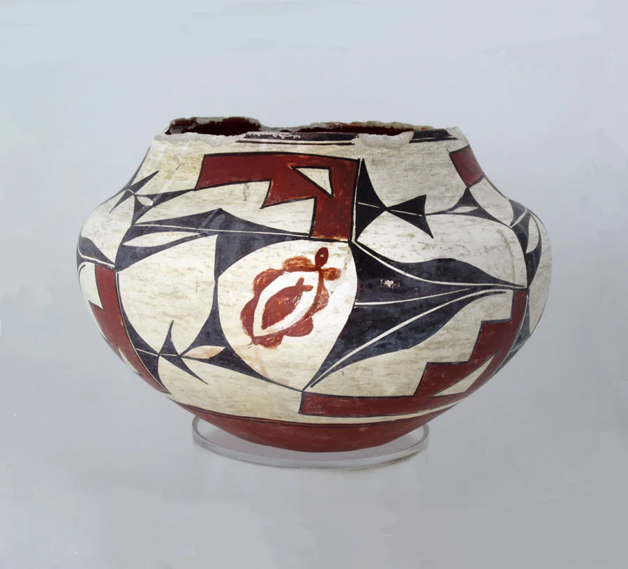 Acoma/Laguna Historic polychrome pottery jar