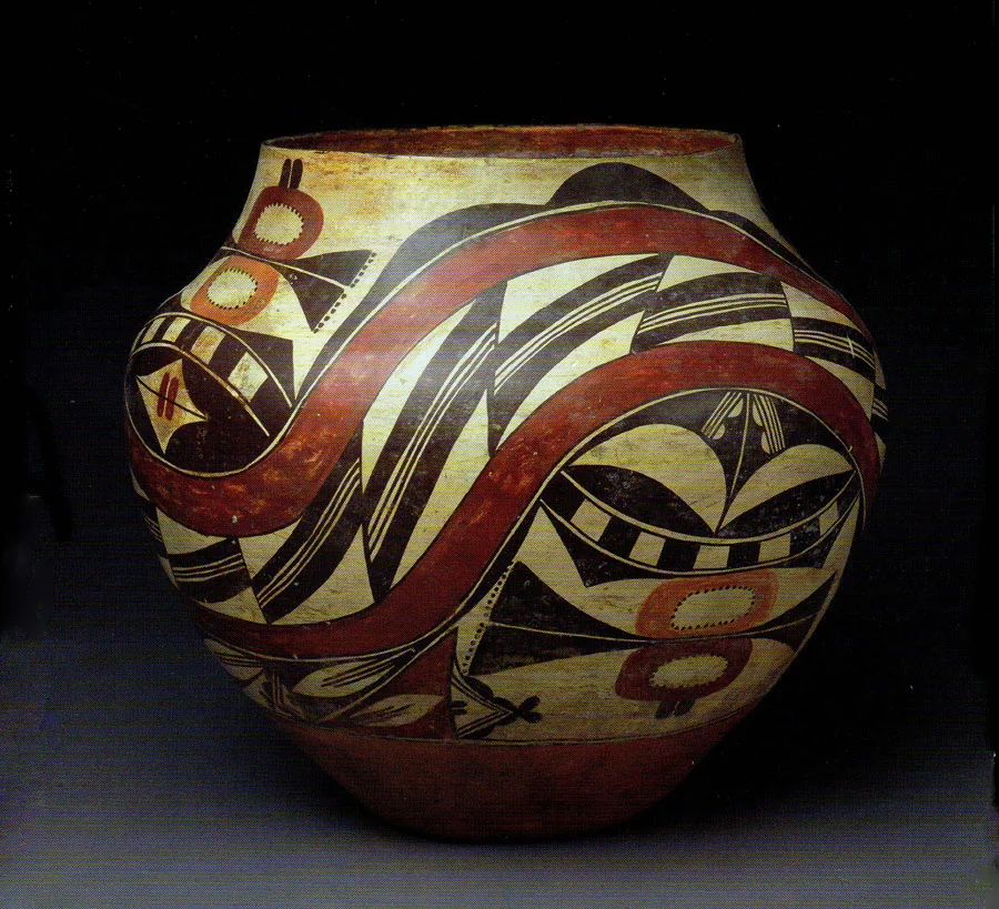 Acoma/Laguna 4 color polychrome jar