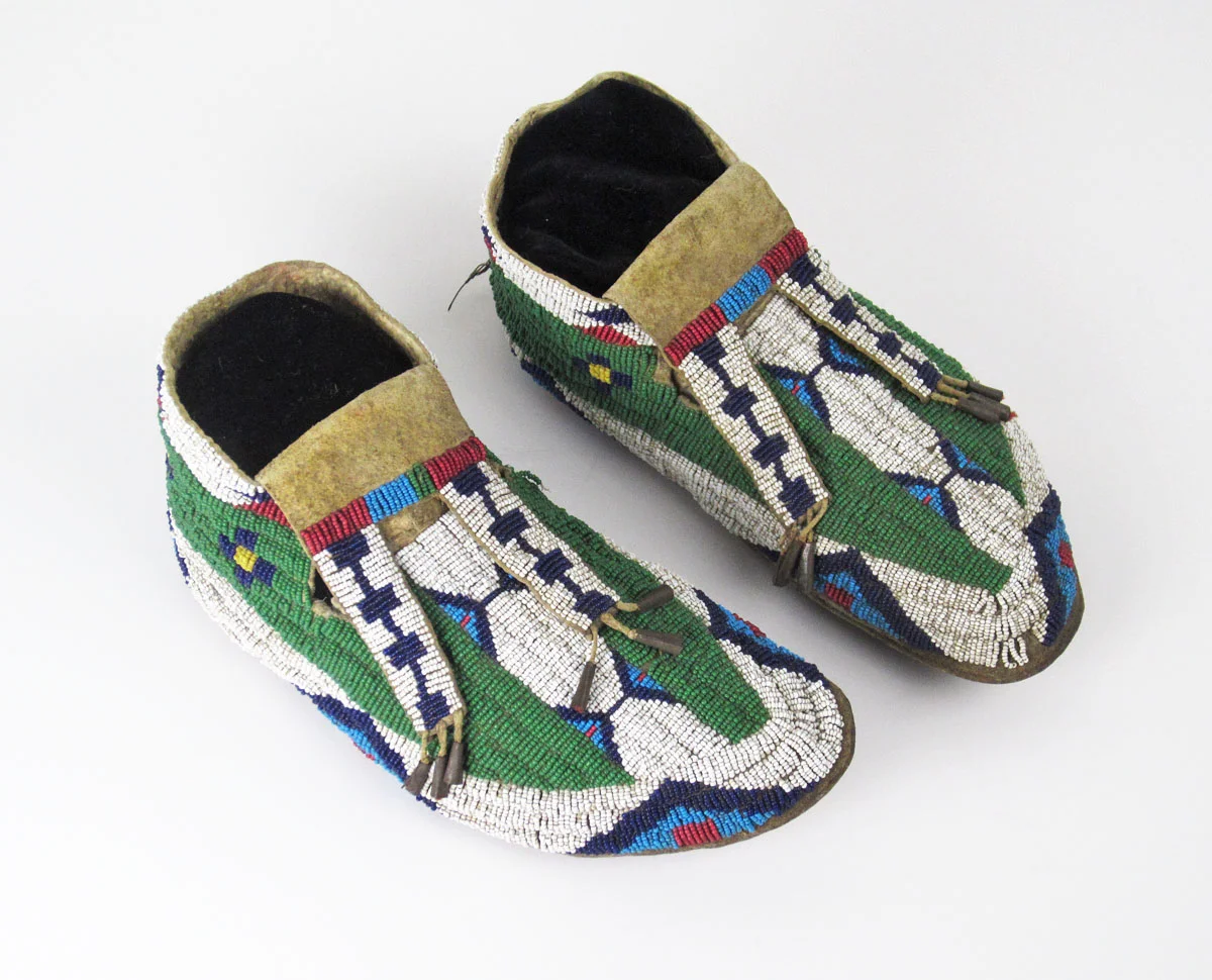 Lakota Sioux beaded moccasins
