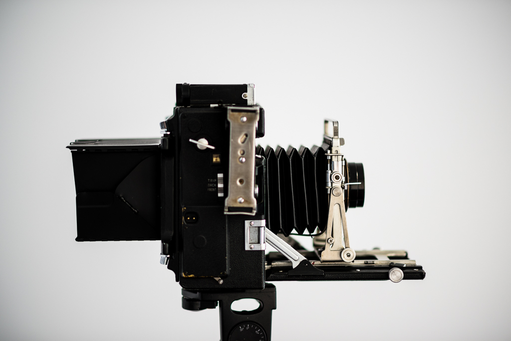 Speed Graphic ready to shoot with the lens mounted. Photo: Ian Tuttle