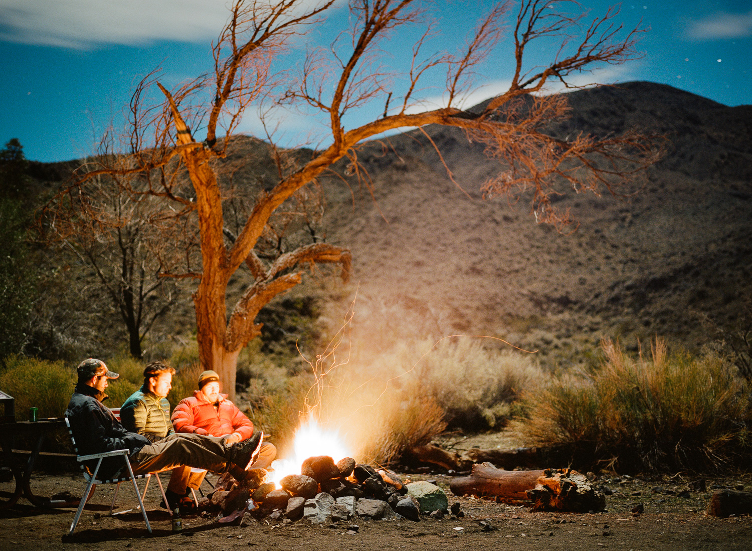 First night's camp at Barker Ranch... the very place Charles Manson holed up with his "family" until he was caught in October, 1969.