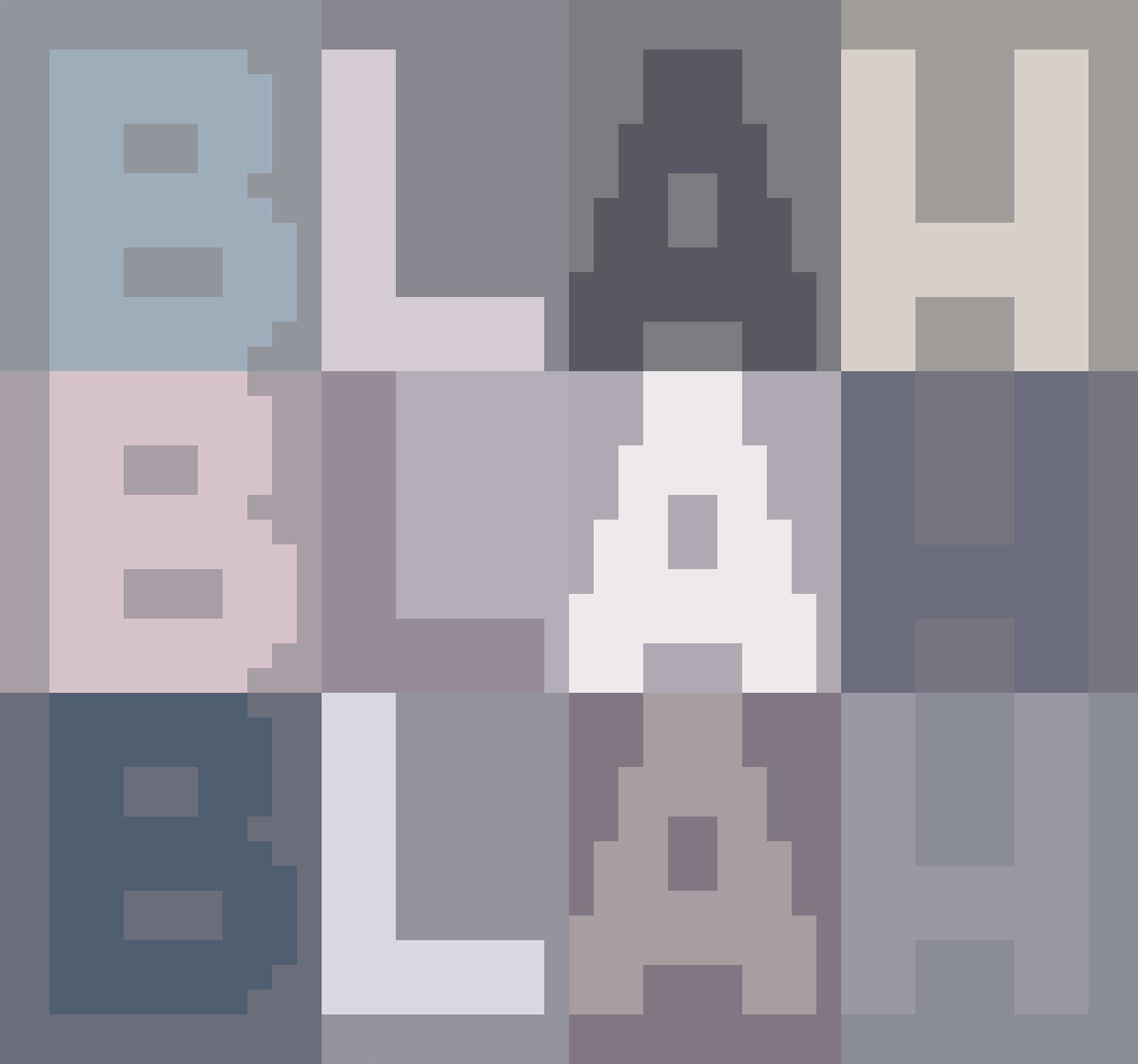 After Mel Bochner, Blah-blah-blah
